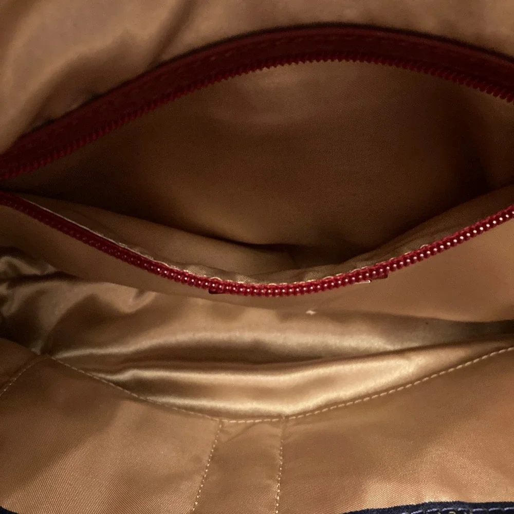 Stuart Weitzman Cala Medium‎ Bucket Bag Purse Claret Red Glass Patent Leather